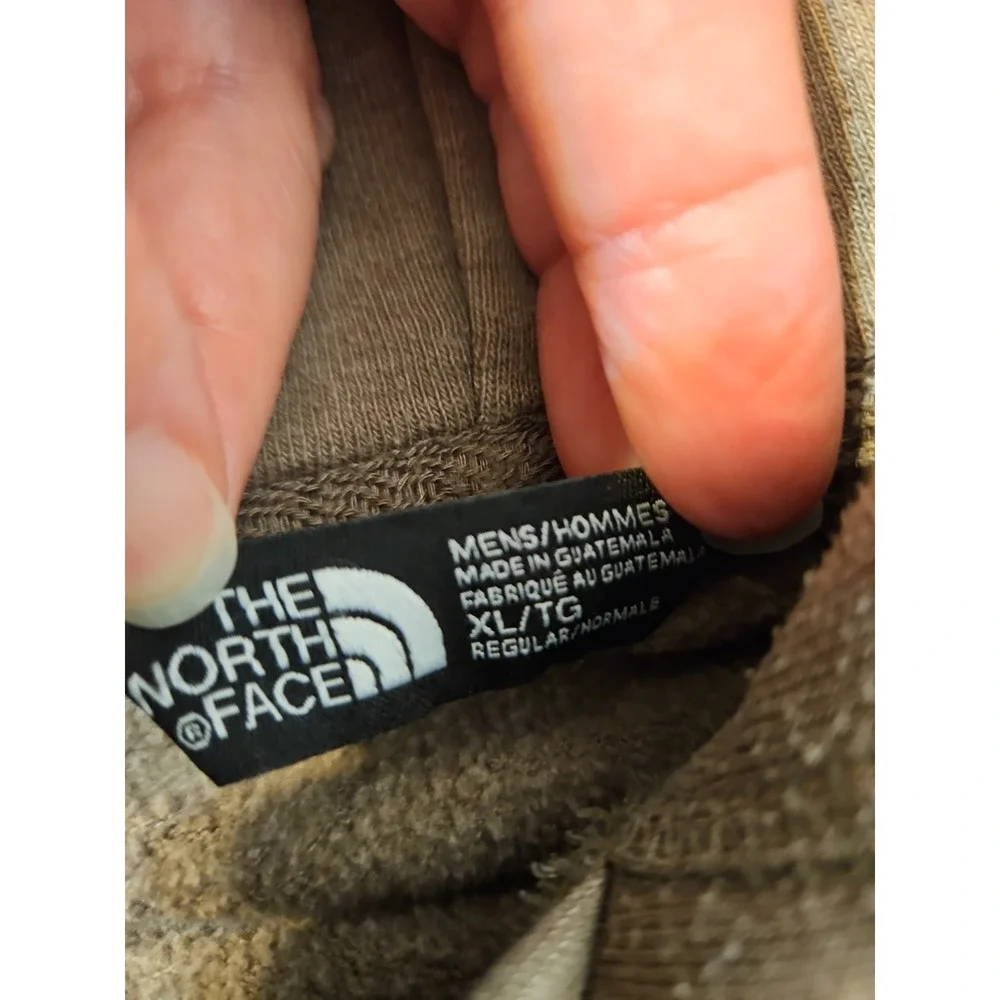 The North Face Pullover Hoodie Mens Size XL Bear Graphic Sweatshirt Brown